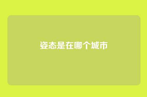 姿态是在哪个城市