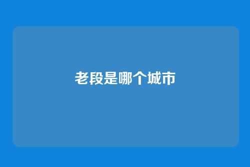 老段是哪个城市