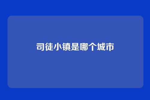 司徒小镇是哪个城市
