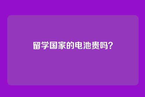 留学国家的电池贵吗？