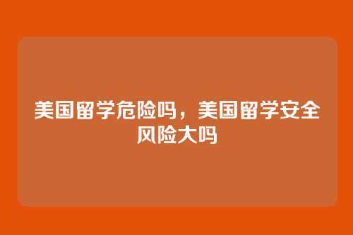 美国留学危险吗,美国留学安全风险大吗