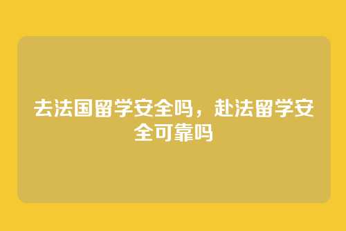 去法国留学安全吗,赴法留学安全可靠吗